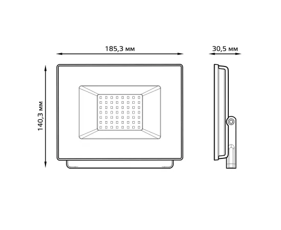 Фото Прожектор светодиодный Gauss Elementary 50W 4250lm IP65 6500К ПРОМО G2 черный 1/48 Артикул: 613100350P