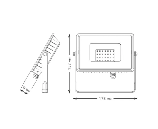 Прожектор Gauss Qplus 30W 3600lm 6500K 175-265V IP65 черный LED 1/10, изображение 6