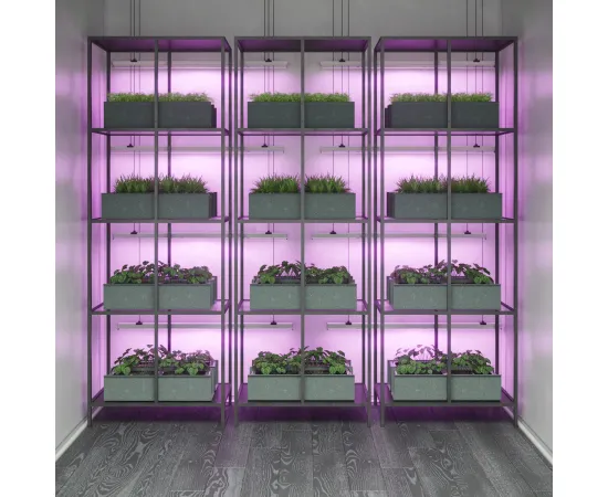 Светильник GAUSS Fito LED TL линейный прозрачный 12W 3000K 872х25х33мм (Full spectrum) 1/25, изображение 11