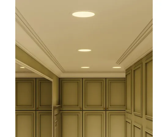 Светильник Gauss Slim круг 12W 800lm 3000K 180-265V IP20 монтаж Ø155 170*22 LED 1/20, изображение 6