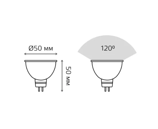 Фото Gauss LED Elementary MR16 GU5.3 3.5W 4100K 1/10/100 арт. 13524