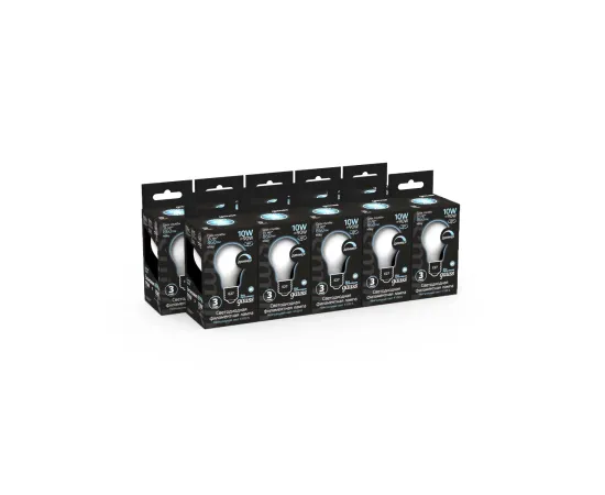 Фото Лампа Gauss Filament А60 10W 860lm 4100К Е27 opal milky диммируемая LED 1/10/40 Артикул: 102202210-D