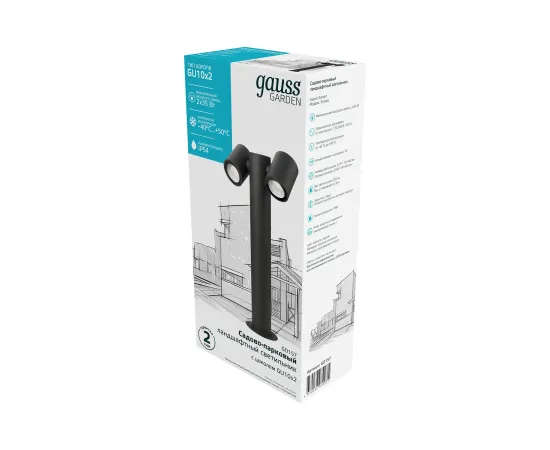 Фото Светильник садово-парковый Gauss Sonata ландшафтный столб 2*35W, 2*GU10, 170-240V / 50Hz, IP54 (1/6) Артикул: GD157