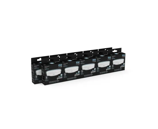 Фото Лампа Gauss GX53 8W 690lm 4100K LED 1/10/100 Артикул: 108008208