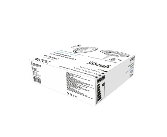 Фото Светильник подвесной Gauss UFO 200W 24000lm 5000K 175-265V IP65 D310*88мм черный скобка в комплекте Артикул: 821536320