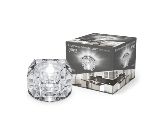Точечный светильник Gauss Crystal CR030, G9 1/30, изображение 7 Точечный светильник Gauss Crystal CR030, G9 1/30, изображение 7
