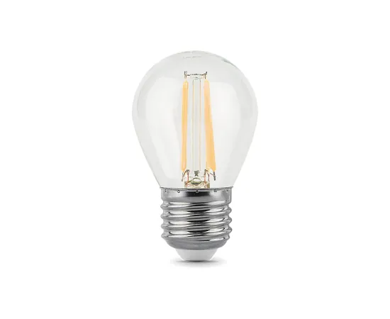 Фото Лампа Gauss Filament Шар 5W 420lm 2700К Е27 LED 1/10/50 Артикул: 105802105 Фото Лампа Gauss Filament Шар 5W 420lm 2700К Е27 LED 1/10/50 Артикул: 105802105