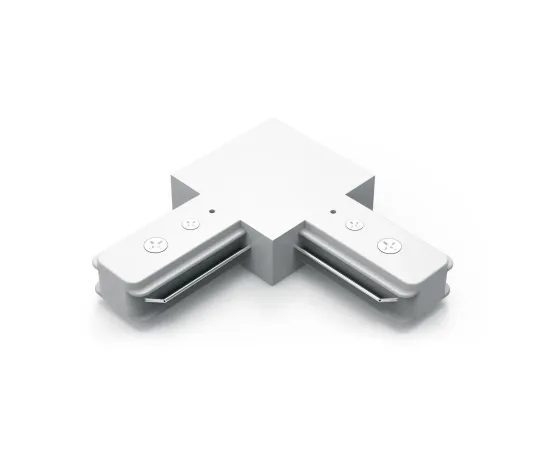 Коннектор Gauss для трековых шинопроводов угловой (L) белый 1/50, изображение 2