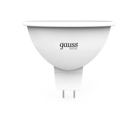 Фото Лампа Gauss Elementary MR16 12V 9W 680lm 3000K GU5.3 LED 1/10/100  Артикул: 11519