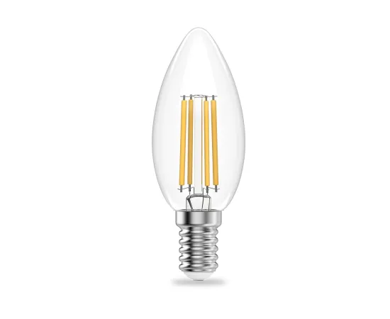 Лампа Gauss Filament Elementary Свеча 8W 510lm 2700К Е14 LED 1/10/100
Артикул: 32118