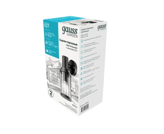 Светильник садово-парковый Gauss Vega на стену вниз 1*E27, 60W,105*142*240мм, 170-240V / 50Hz, IP54 (1/24) Светильник садово-парковый Gauss Vega на стену вниз 1*E27, 60W,105*142*240мм, 170-240V / 50Hz, IP54 (1/24)