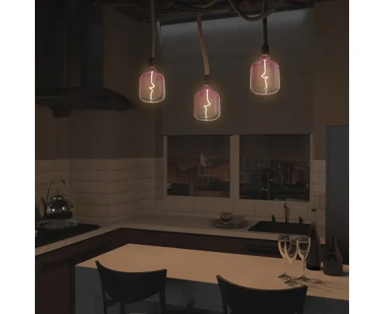 Лампа Gauss Filament V140 5W 200lm 1800К Е27 pink-clear flexible LED 1/6
Артикул: 1010802105