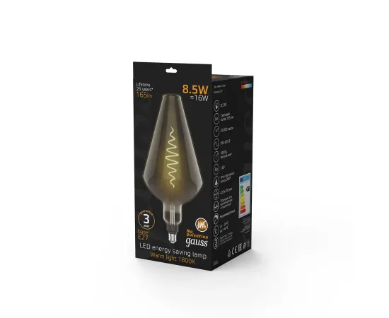 Лампа Gauss Filament Vase 8.5W 165lm 1800К Е27 gray flexible LED 1/2
Артикул: 180802005 Лампа Gauss Filament Vase 8.5W 165lm 1800К Е27 gray flexible LED 1/2
Артикул: 180802005
