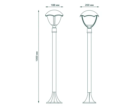 Светильник садово-парковый Gauss Aura столб 1*E27, Max.60W, 200*200*1000мм, 170-240V / 50Hz, IP 54 (1/6)
Артикул: GD030