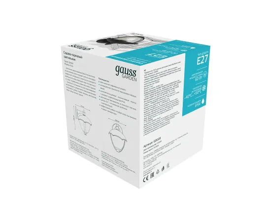 Светильник садово-парковый Gauss Aura на стену вниз 1*E27, 60W, 188*210*238мм, 170-240V / 50Hz, IP 54 (1/6)
Артикул: GD028 Светильник садово-парковый Gauss Aura на стену вниз 1*E27, 60W, 188*210*238мм, 170-240V / 50Hz, IP 54 (1/6)
Артикул: GD028