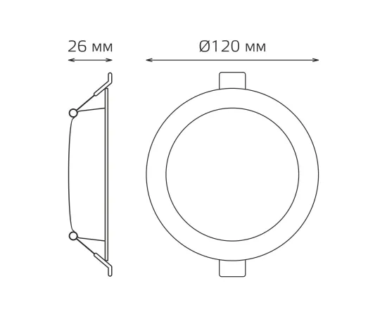 Светильник Gauss Elementary Downlight круг 10W 780lm 4000K 170-260V IP20 120*26 монтаж Ø90-110мм белый LED 1/100
Артикул: 997420209