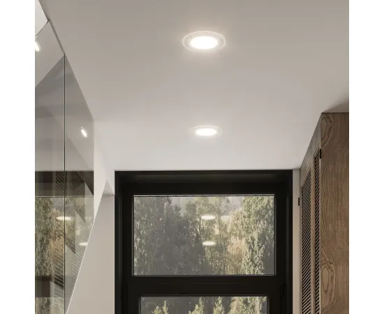 Фото Светильник Gauss Glass круг 18W 1390lm 3000K 185-265V IP20 монт Ø170 200*36 с дек стеклом LED 1/20 Артикул: 947111118