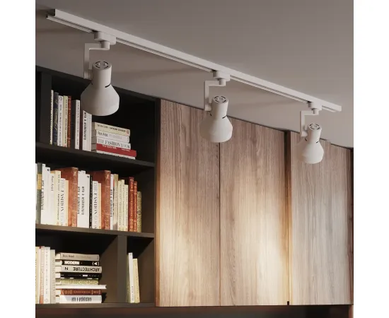 Светильник трековый Gauss конус E27 220V IP20 112*230мм белый однофазный 1/20, изображение 7