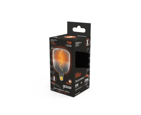 Лампа Gauss Filament V140 5W 200lm 1800К Е27 black-clear flexible LED 1/6
Артикул: 1008802105