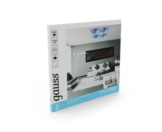 Светильник офисный Gauss 40W 1300lm 6500K IP20 595*595мм небо LED 1/4
Артикул: 846511340