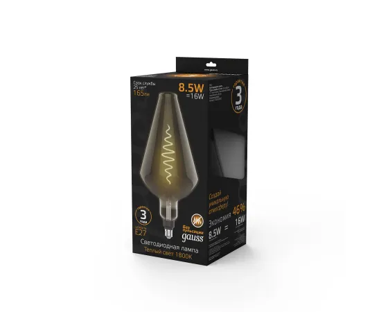 Лампа Gauss Filament Vase 8.5W 165lm 1800К Е27 gray flexible LED 1/2
Артикул: 180802005 Лампа Gauss Filament Vase 8.5W 165lm 1800К Е27 gray flexible LED 1/2
Артикул: 180802005