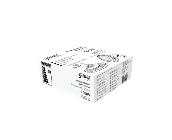 Светильник подвесной Gauss UFO 100W 12000lm 5000K 175-265V IP65 D230*88мм черный скобка в комплекте
Артикул: 821536300 Светильник подвесной Gauss UFO 100W 12000lm 5000K 175-265V IP65 D230*88мм черный скобка в комплекте
Артикул: 821536300