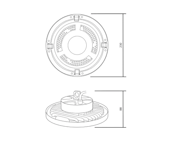 Светильник подвесной Gauss UFO 100W 12000lm 5000K 175-265V IP65 D230*88мм черный скобка в комплекте
Артикул: 821536300 Светильник подвесной Gauss UFO 100W 12000lm 5000K 175-265V IP65 D230*88мм черный скобка в комплекте
Артикул: 821536300