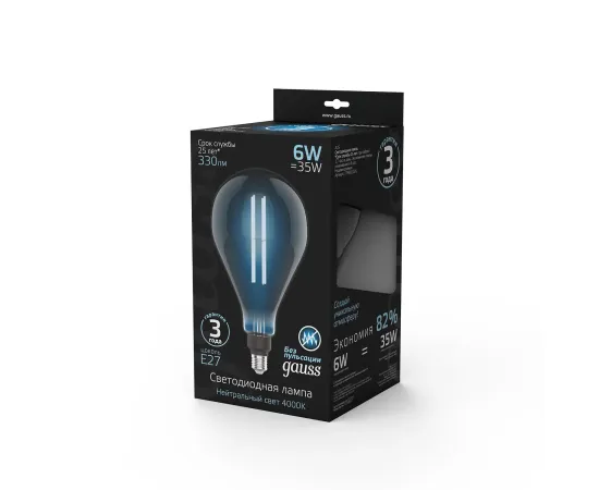 Лампа Gauss Filament PS160 6W 330lm 4000К Е27 gray straight LED 1/6
Артикул: 179802205 Лампа Gauss Filament PS160 6W 330lm 4000К Е27 gray straight LED 1/6
Артикул: 179802205