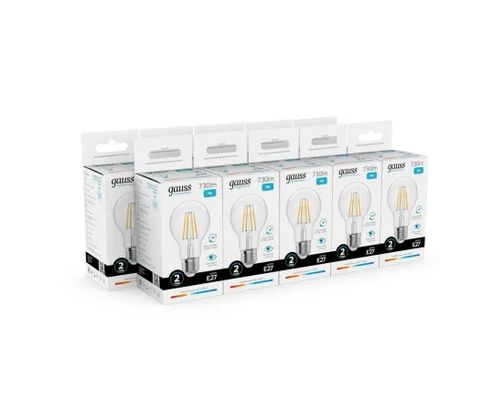 Лампа Gauss Filament Elementary А60 9W 730lm 4100К Е27 LED 1/10/50
Артикул: 22229