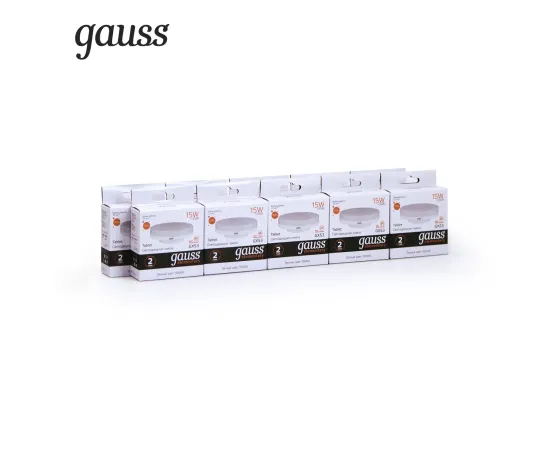 Фото Лампа Gauss Elementary GX53 15W 1020lm 3000K LED 1/10/100 Артикул: 83815 Фото Лампа Gauss Elementary GX53 15W 1020lm 3000K LED 1/10/100 Артикул: 83815