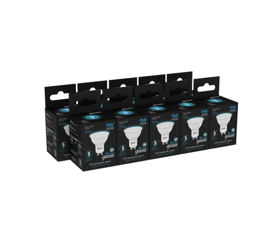 Лампа Gauss MR16 9W 830lm 6500K GU10 LED 1/10/100
Артикул: 101506309