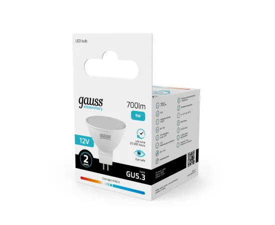 Лампа Gauss Elementary MR16 12V 9W 700lm 4100K GU5.3 LED 1/10/100
Артикул: 11529 Лампа Gauss Elementary MR16 12V 9W 700lm 4100K GU5.3 LED 1/10/100
Артикул: 11529