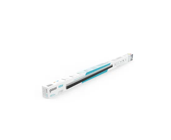 Св-к светодиодный матовый Gauss IP40 1180*70*55мм 48W 4600Лм 4000K Shop Lighting черный 1/12, изображение 3 Св-к светодиодный матовый Gauss IP40 1180*70*55мм 48W 4600Лм 4000K Shop Lighting черный 1/12, изображение 3