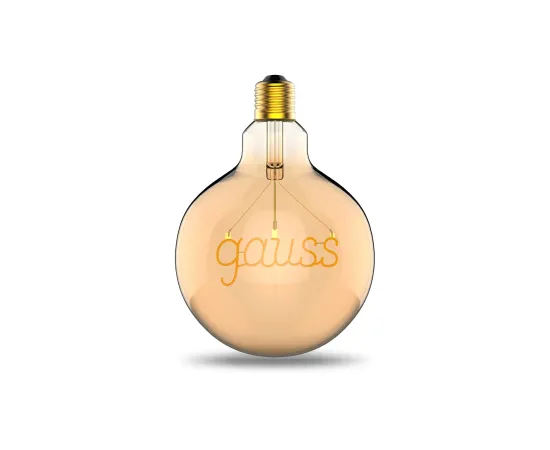 Лампа Gauss Filament G125 2,5W 200lm 2000К Е27 golden GAUSS LED 1/20
Артикул: 175802003