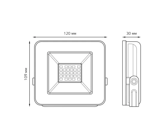 Прожектор светодиодный Gauss Elementary 20W 1700lm IP65 6500К ПРОМО G2 черный 1/60
Артикул: 613100320P