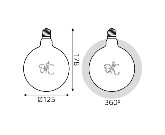 Лампа Gauss Filament G125 2,5W 200lm 2000К Е27 golden OK LED 1/20
Артикул: 176802003 Лампа Gauss Filament G125 2,5W 200lm 2000К Е27 golden OK LED 1/20
Артикул: 176802003