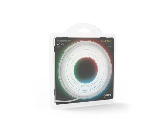 Фото Лента Gauss LED 5050/60-SMD 14.4W 12V DC RGB IP66 (блистер 5м) Артикул: 311000414