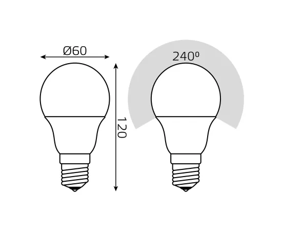 Фото Лампа Gauss A60 10W 930lm 2700K/4100K E27 изм.цвет.темп. LED 1/10/50 Артикул: 102502110-T Фото Лампа Gauss A60 10W 930lm 2700K/4100K E27 изм.цвет.темп. LED 1/10/50 Артикул: 102502110-T