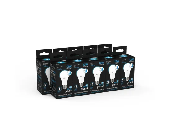 Фото Лампа Gauss A60 12W 1140lm 6500K Е27 шаг. диммирование LED 1/10/50 Артикул: 102502312-SФото Лампа Gauss A60 12W 1140lm 6500K Е27 шаг. диммирование LED 1/10/50 Артикул: 102502312-SФото Лампа Gauss A60 12W 1140lm 6500K Е27 шаг. диммирование LED 1/10/50 Артикул: 102502312-S