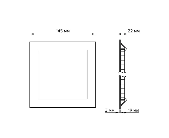 Фото Светильник Gauss Slim квадрат 9W 610lm 3000K 180-265V IP20 монтаж Ø130*130 145*145*22 LED 1/20 Артикул: 940111109