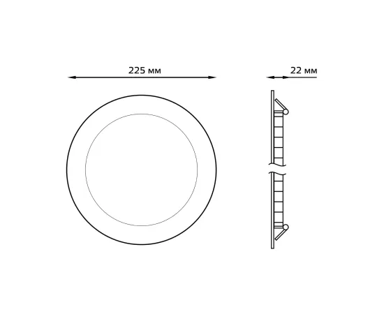Фото Светильник Gauss Slim круг 18W 1350lm 4000K 180-265V IP20 монтаж Ø210 225*22 LED 1/20 Артикул: 939111218