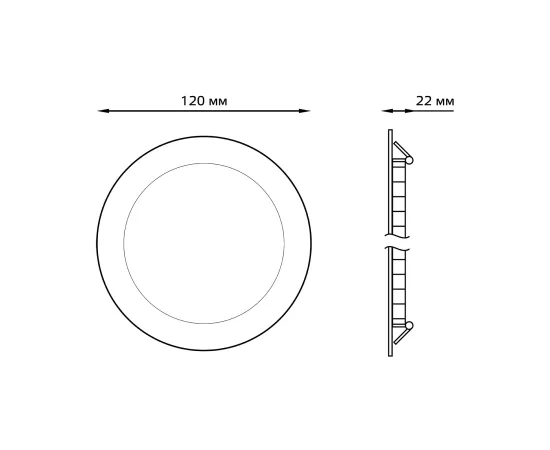 Фото Светильник Gauss Slim круг 6W 400lm 4000K 180-265V IP20 монтаж Ø105 120*22 LED 1/20 Артикул 939111206 Фото Светильник Gauss Slim круг 6W 400lm 4000K 180-265V IP20 монтаж Ø105 120*22 LED 1/20 Артикул 939111206