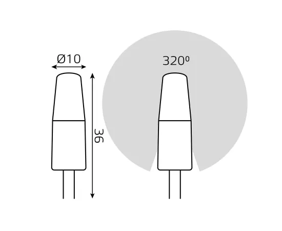 Фото Лампа Gauss G4 AC220-240V 2W 200lm 4100K силикон LED 1/10/200 Артикул: 107707202