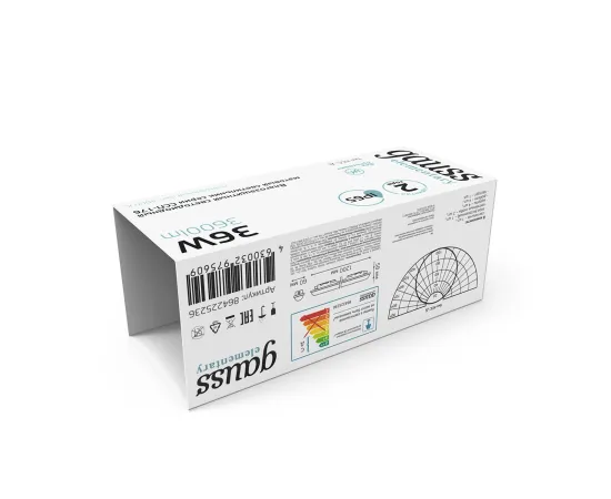 Св-к Gauss LED ССП-176 Elementary IP65 1200*60*58 36W 3600lm 4000K 175-265V матовый 1/12, изображение 3
