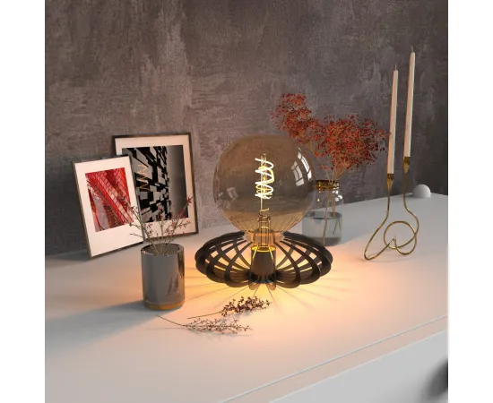 Фото Лампа Gauss Filament G125 6W 360lm 2400К Е27 golden flexible LED 1/20 Артикул: 158802008