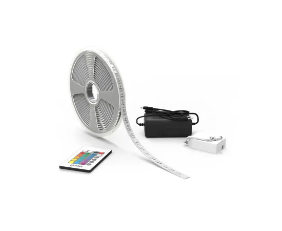 Лента Gauss Basic в комплекте LED 5050/60 12V 10W/m 700lm/m RGB 10mm IP20 5m 1/50, изображение 6 Лента Gauss Basic в комплекте LED 5050/60 12V 10W/m 700lm/m RGB 10mm IP20 5m 1/50, изображение 6