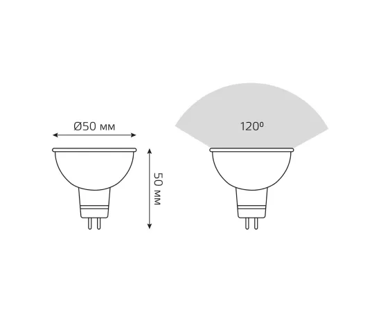 Фото Лампа Gauss MR16 12V 5W 500lm 3000K GU5.3 LED 1/10/100 Артикул: 201505105Фото Лампа Gauss MR16 12V 5W 500lm 3000K GU5.3 LED 1/10/100 Артикул: 201505105