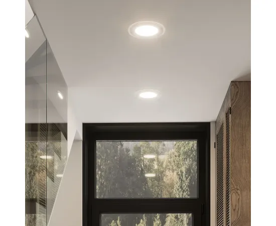 Фото Светильник Gauss Glass круг 18W 1480lm 4000K 185-265V IP20 монт Ø170 200*36 с дек стеклом LED 1/20 Артикул: 947111218