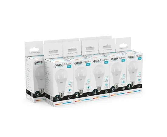 Фото Лампа Gauss Elementary A67 30W 2360lm 4100K E27 LED 1/10/50 Артикул: 73229