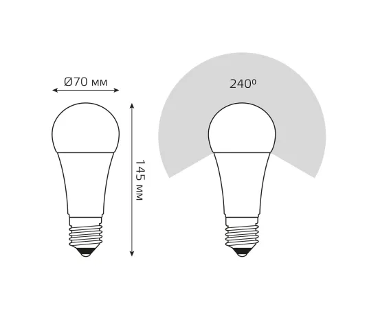 Фото Лампа Gauss Elementary A67 35W 2670lm 3000K E27 LED 1/10/50 Артикул: 70215